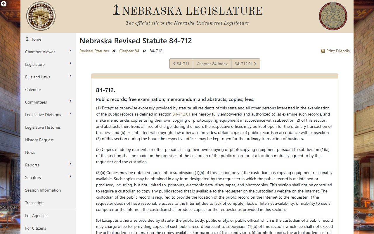 Sherman County jail mugshots Nebraska public records statute